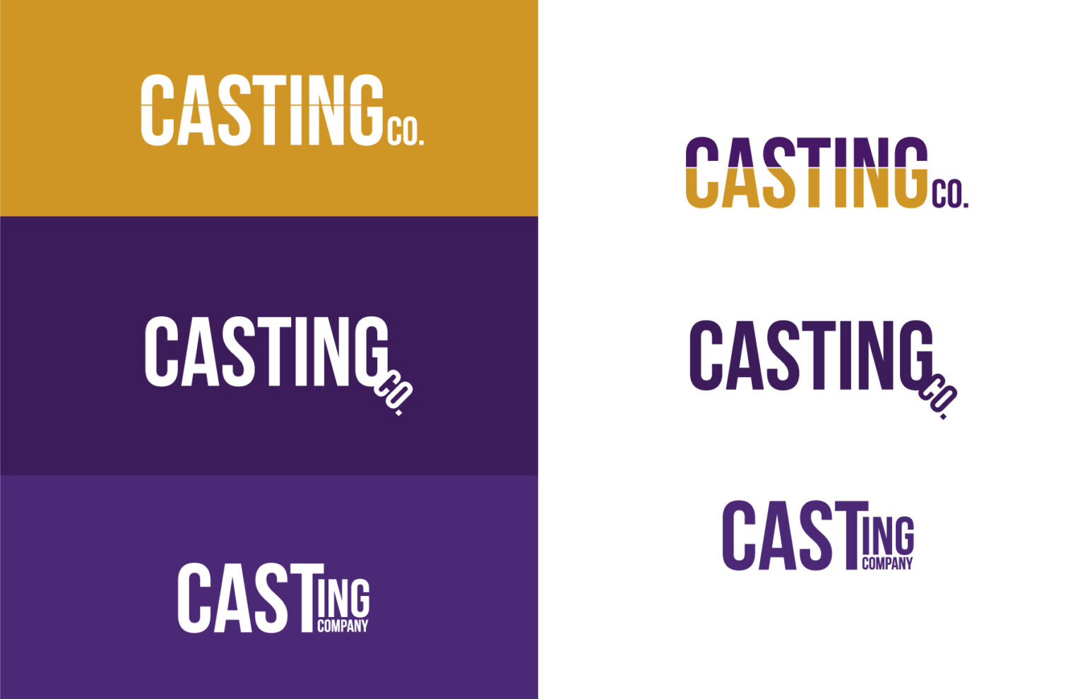 Casting Co logodizajn. Verzie loga.