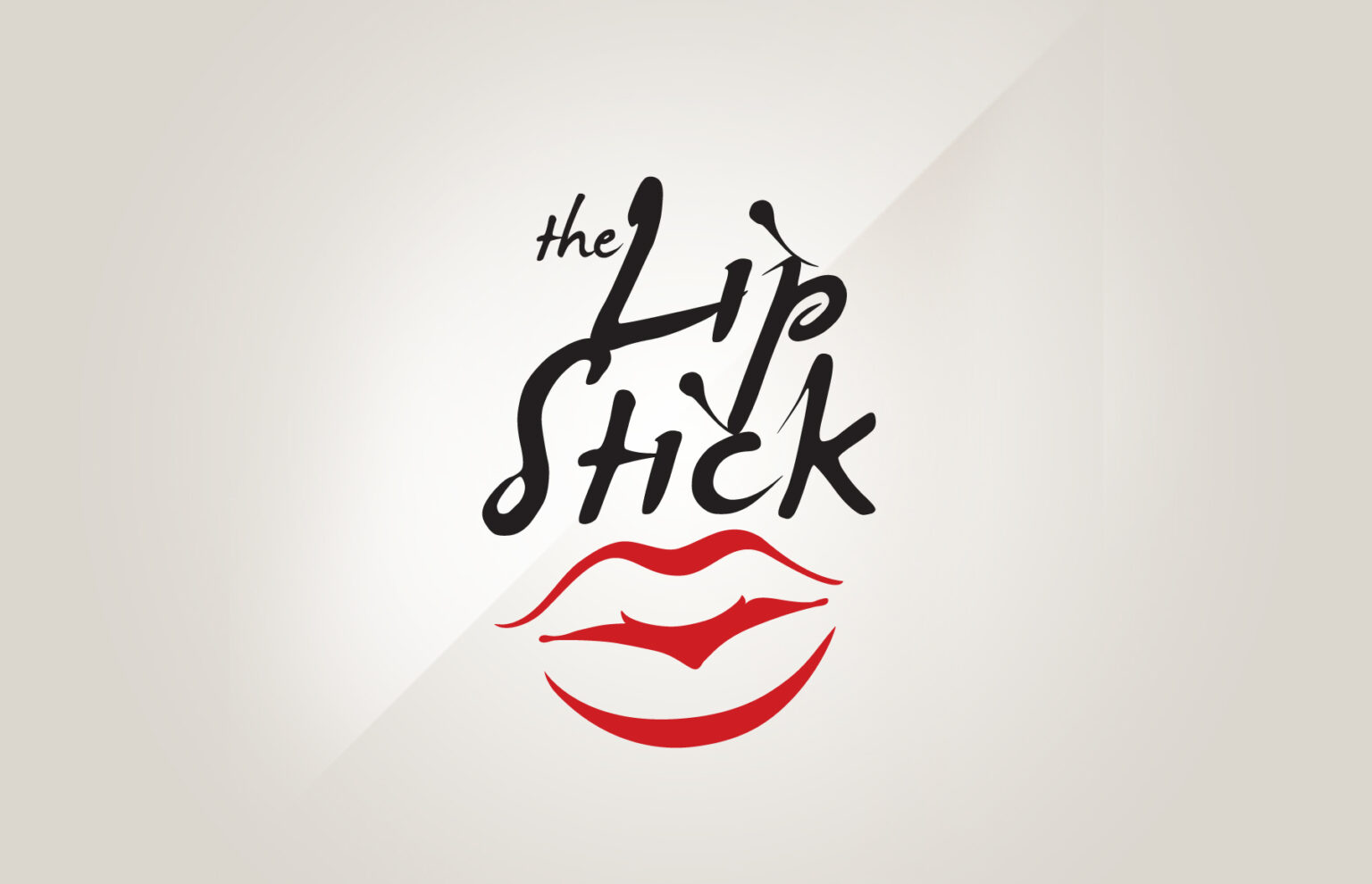 The Lipstick logo dizajn. Verzie loga.