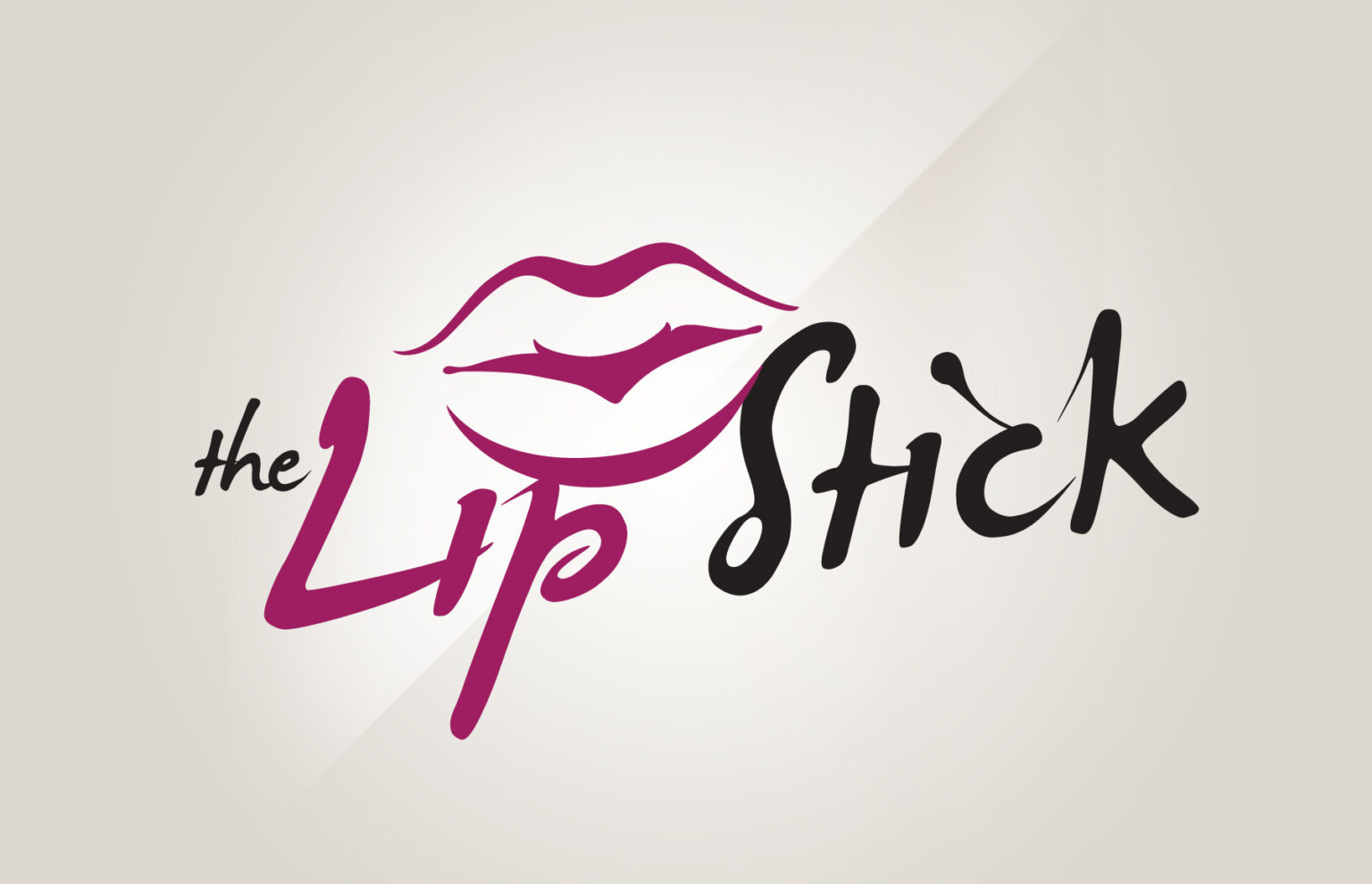 The Lipstick logo dizajn. Verzie loga.