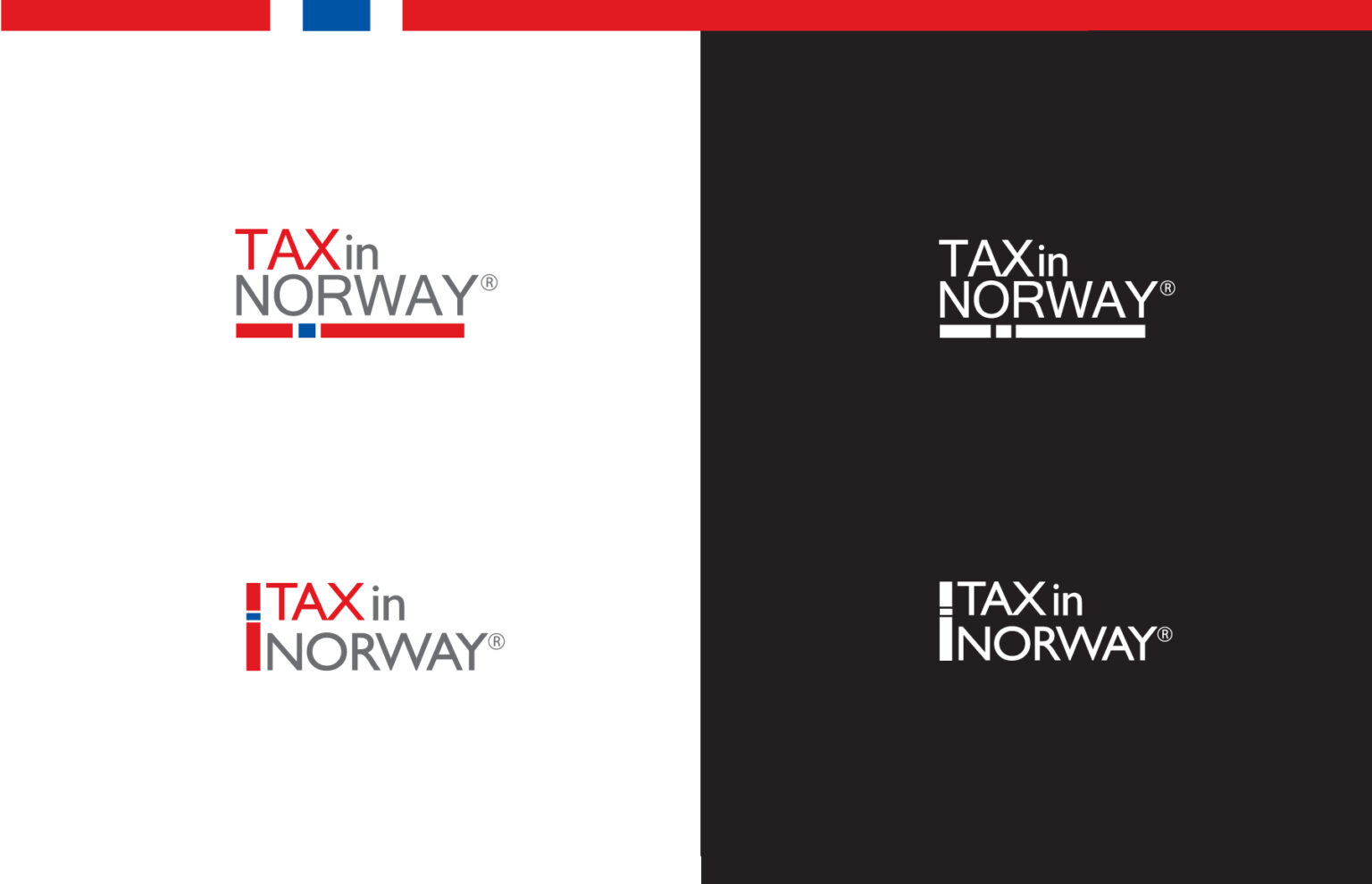 Tax in Norway Logodizajn. Verzie loga.