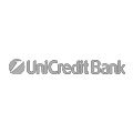 Šedobiele logo Unicreditbank.